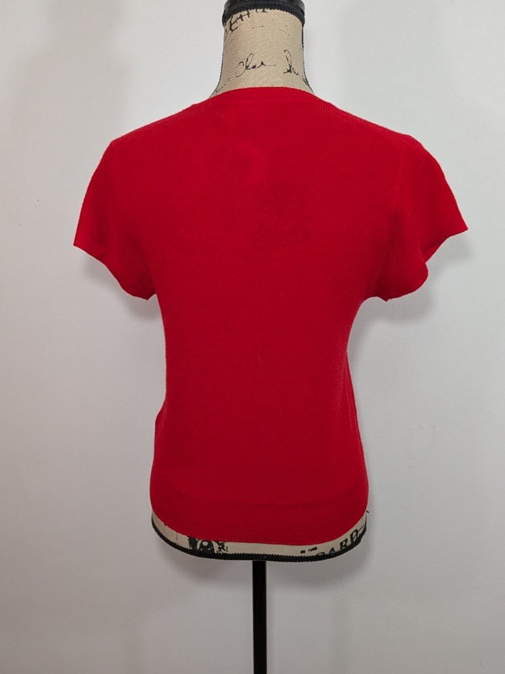 NWT J. CREW 100% Cashmere Short Sleeve Sweater Red Womens size L - Picture 6 of 14